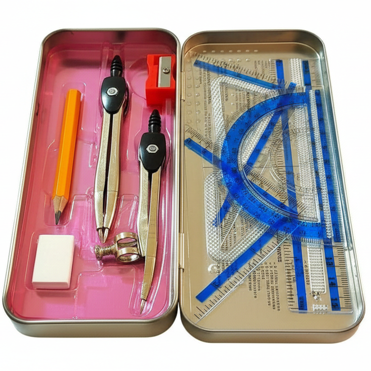 Marshal 9-Piece Mathematical Instruments Set – Complete Geometry Box for Classic & Precision Drawing - Image 2