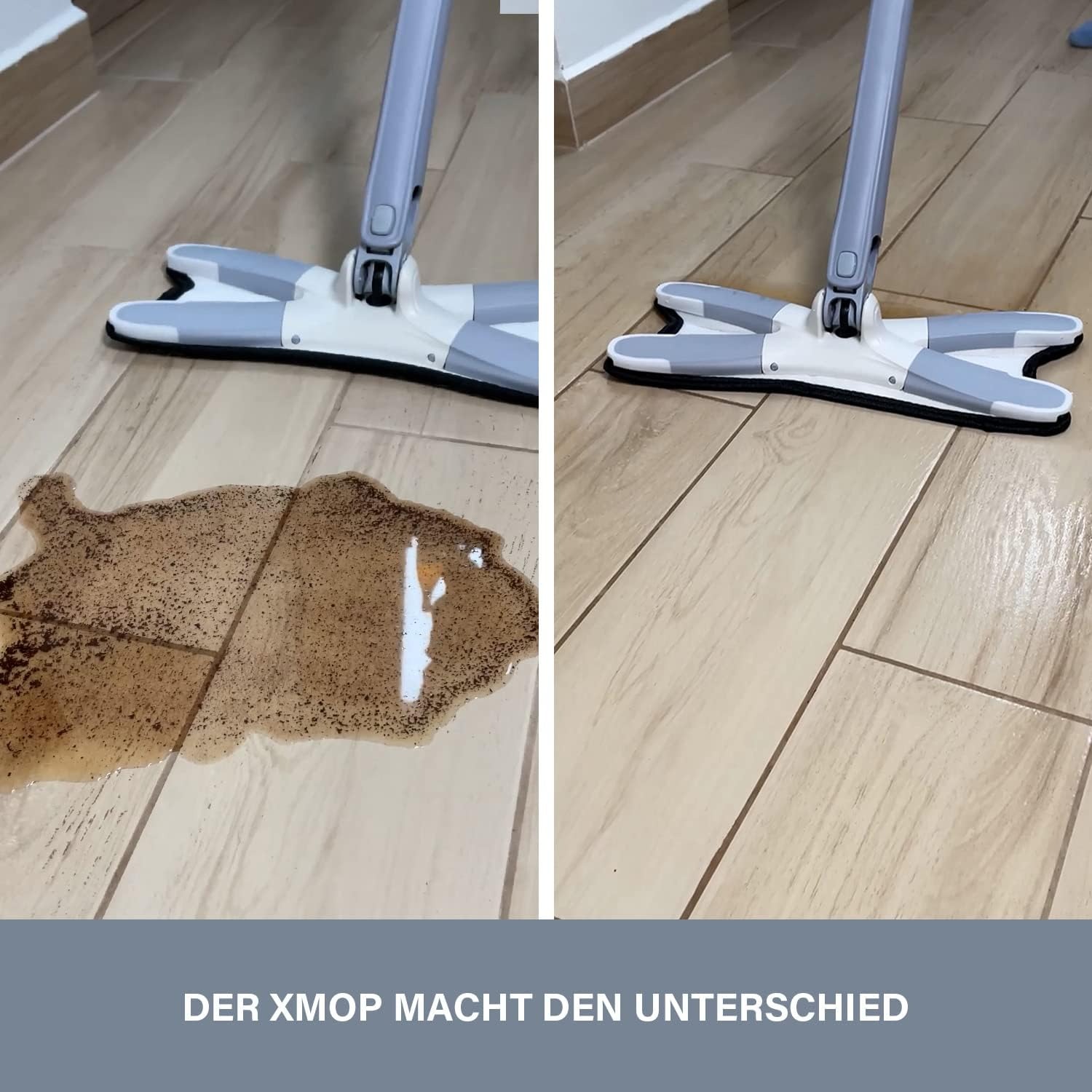 XMOP Floor Mop | Advanced Cleaning Technology | Easy Floor Wiping | Microfiber Head | Durable & Portable | With 1 Cloth - Image 5