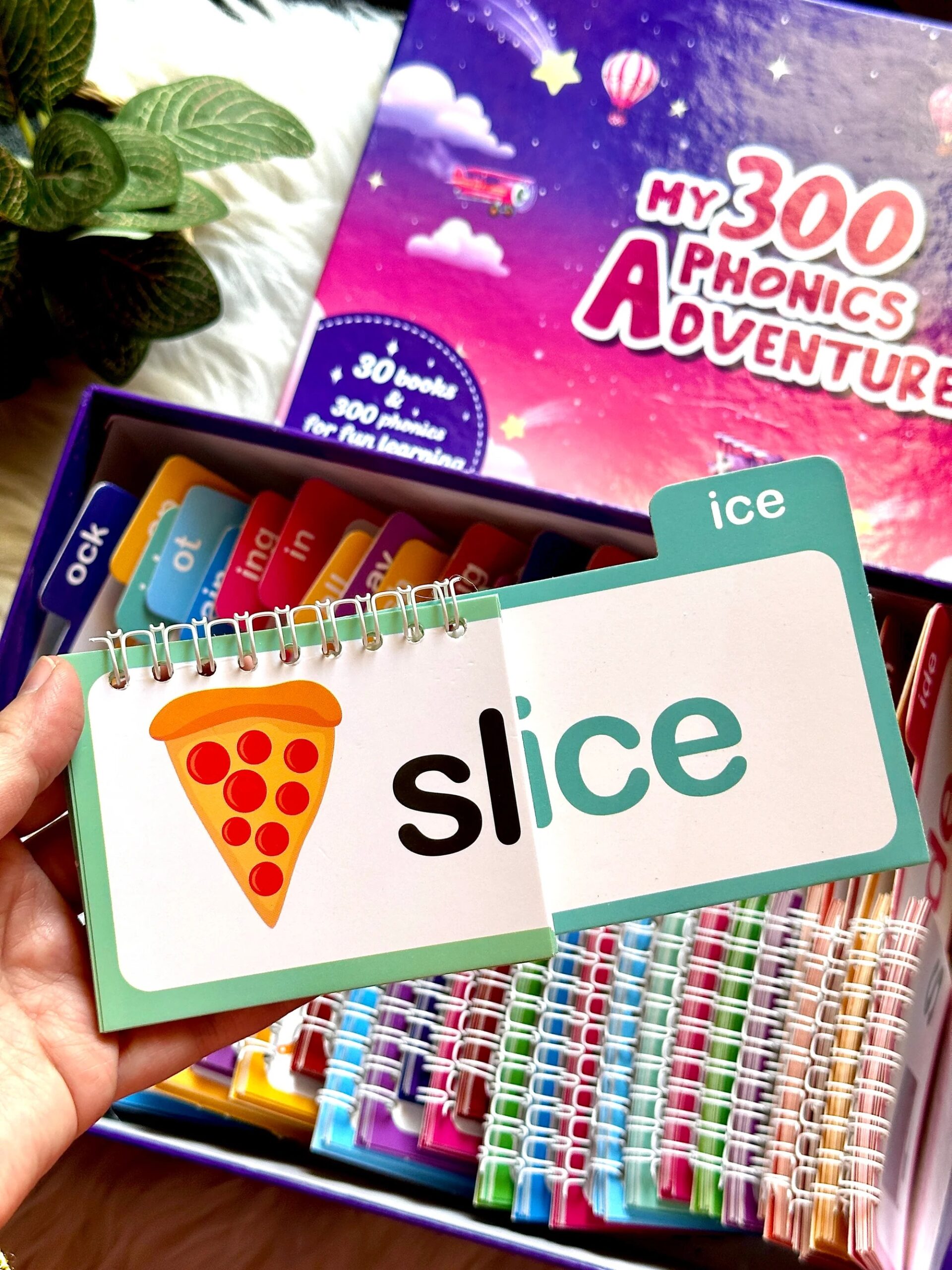 30 Read And Rhyme Flip Books Phonics Learning Set With 300 Words For Kids - Image 3