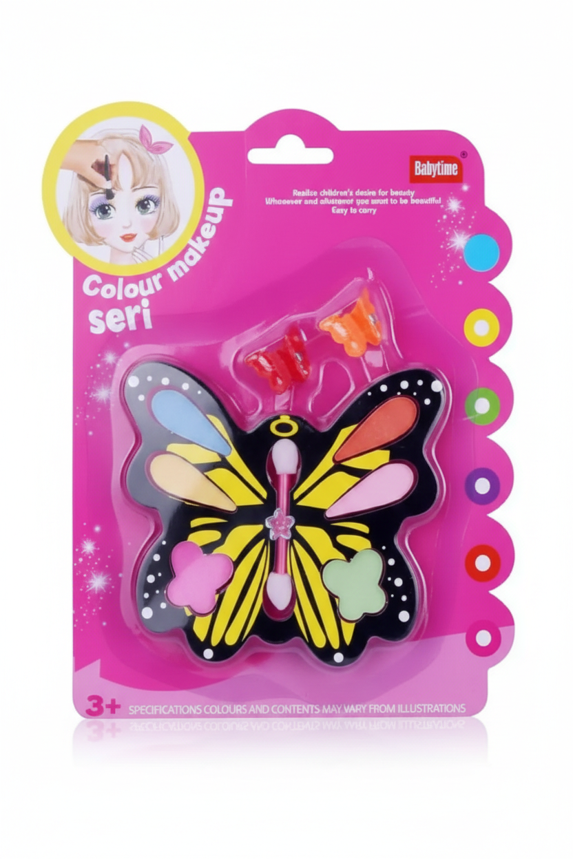 Mini Butterfly Makeup Kit for Kids – Fun Pretend Play Beauty Set - Image 4