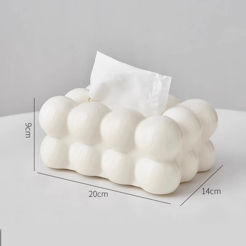 Bubble Shape Tissue Box Holder | Non-Slip Plastic Cover For Stylish Storage | Randam Color - Image 4
