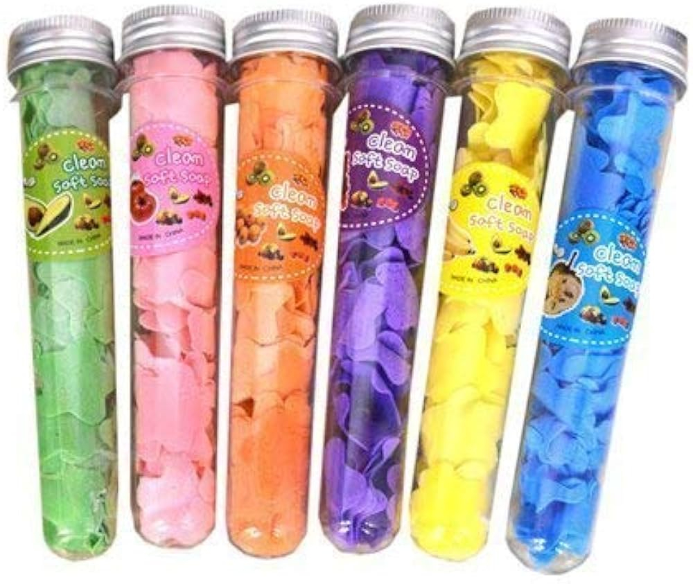 100 PCS Disposable Flower Paper Soap With Portable Tube Bottle – Multi-Color Travel Soap Sheets For Hand Washing, Camping, And Outdoor Use ( Random Color ) - Image 3