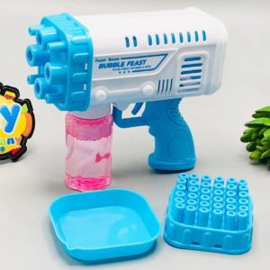 Bubble Bazooka Pro: Electric 2-In-1 Rocket Bubble Gun — Fast Bubbles For Parties, Beach & Backyard Fun