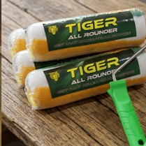 Tiger All-Rounder 9-Inch Professional Paint Roller – Multi-Purpose Wall Painting Tool with Ergonomic Green Handle – High-Absorbency 9" Roller for Smooth & Textured Walls - Image 3