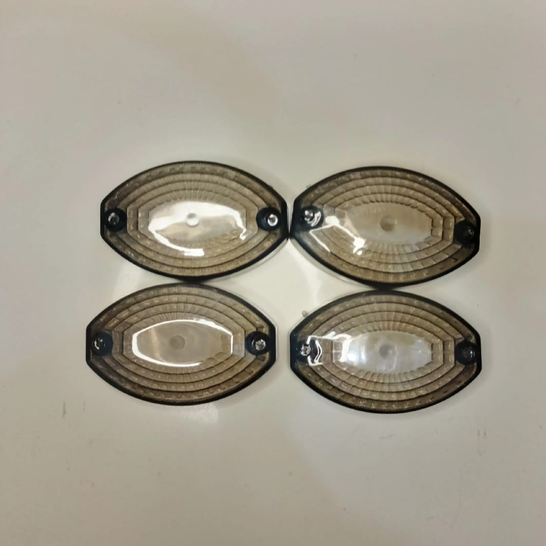 Indicator Cover For 125Cc Bikes Crystal White And Smog Color Pack Of 4 Pieces - Image 4