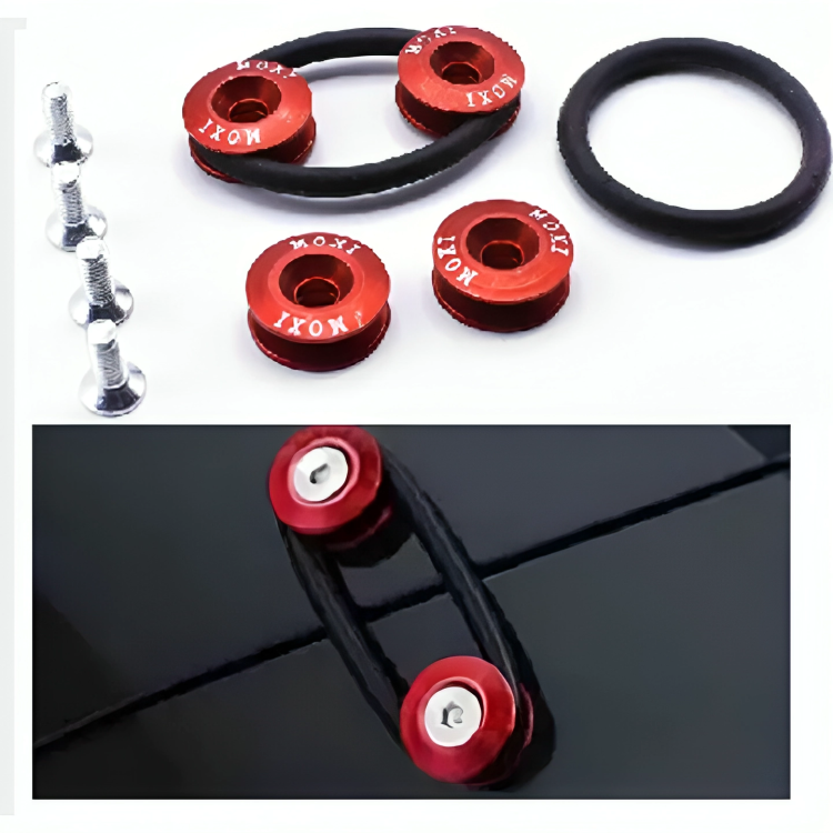 Motorcycle Fancy Chain Cover Bolts with Washer 4 Pcs Set – Red, Golden, Blue - Image 2