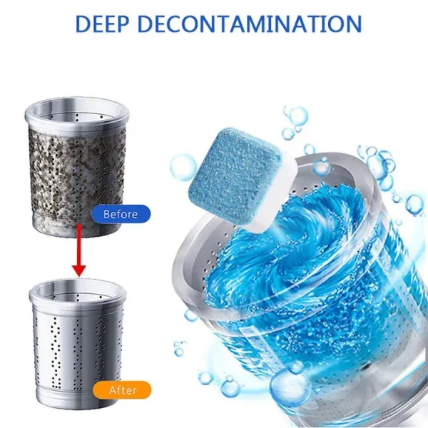 Washing Machine Cleaner Tablets – 12 Tablet | Deep Cleaning & Deodorizing for Front Load, Top Load & HE Washers - Image 2