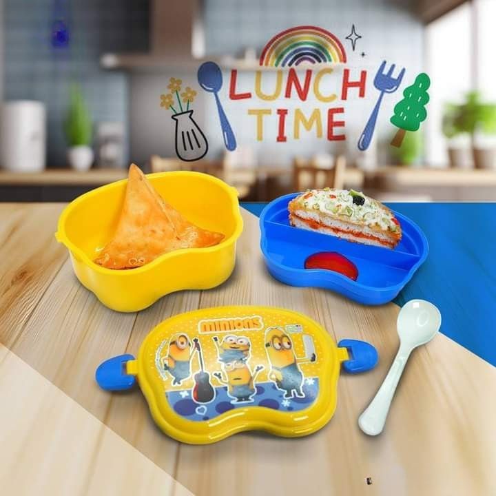 Double Partition Lunch Box - Keep Food Organized & Fresh | BPA-Free & Leak-Proof" - Image 2