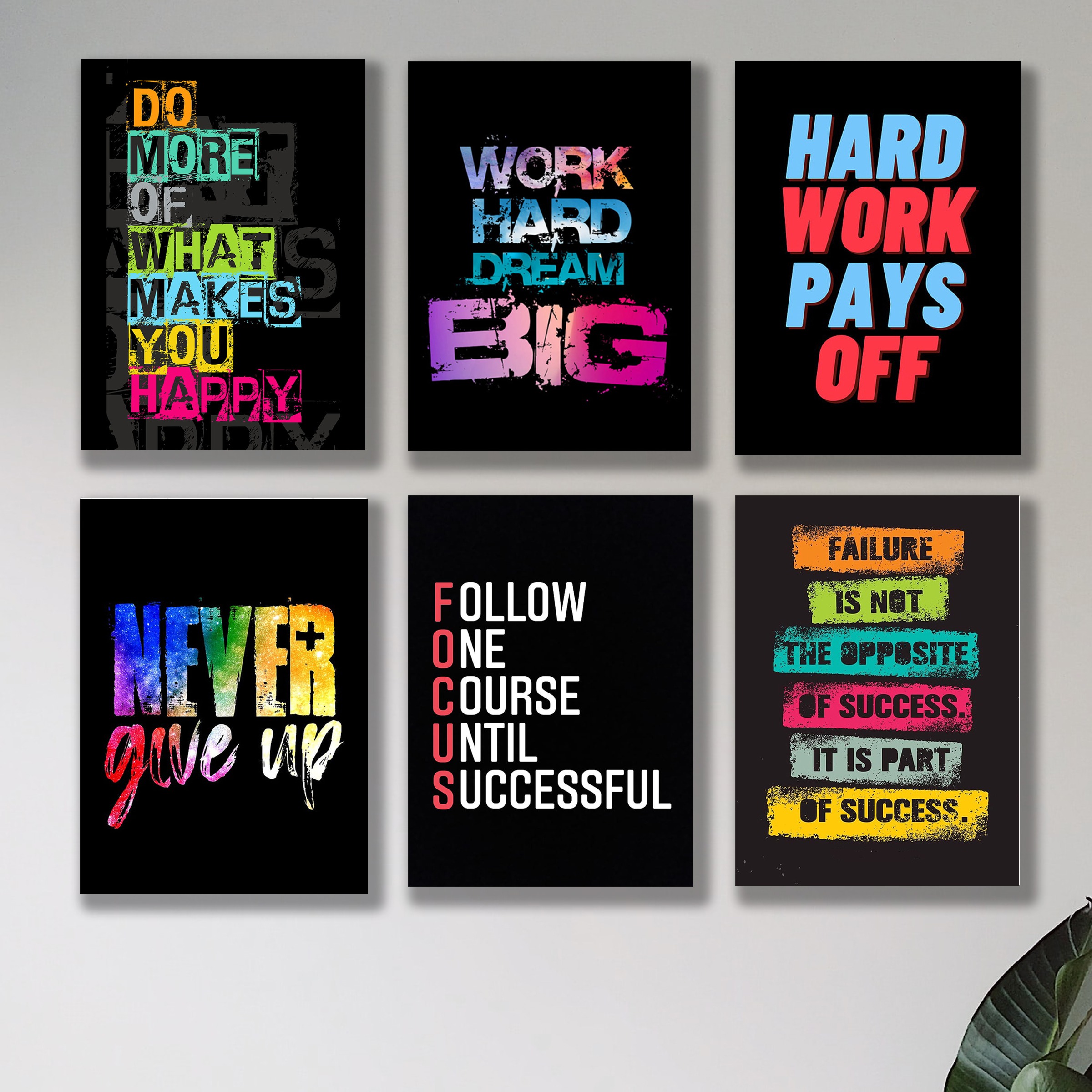 Set of 6 Premium Wall Art Photo Tiles – Modern Home Decor Sets 8x11