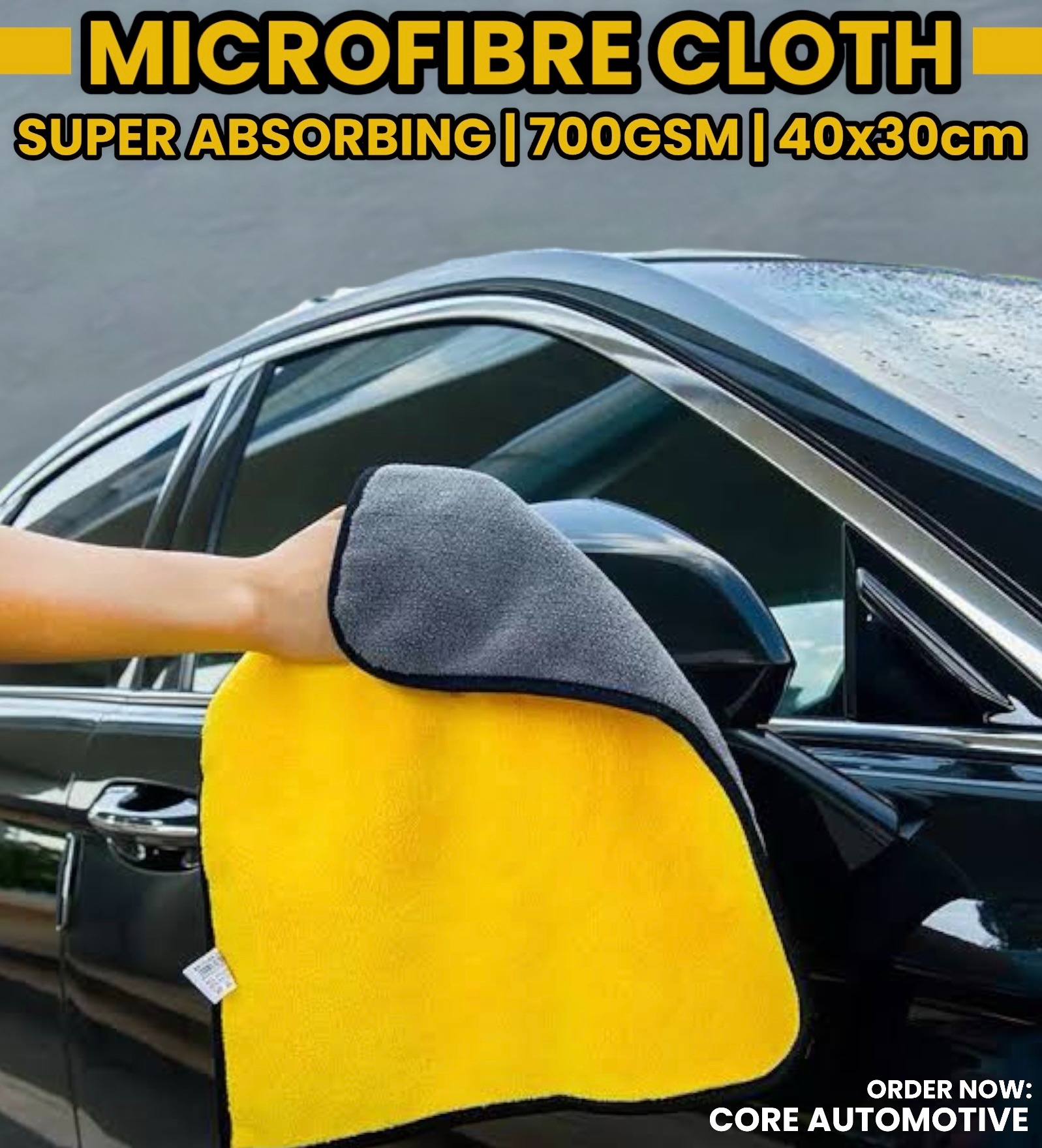 Microfiber Towel 40*40 cm | 800 cleaner duster & wipe wax for car care double side - Image 3