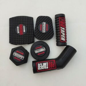 6 Piece Rubber Set for 70cc & CG 125 Motorcycles – Chain Cover, Handle Nut, Kick, Brake & Gear Lever Rubbers – Random Colors