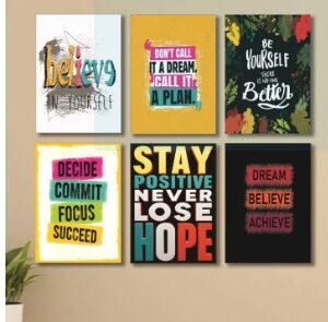 Set Of 6 Wall Art Wooden Phototile Frames For Wall Decor Providing Beautiful Designs Everyday Interior Decoration Support