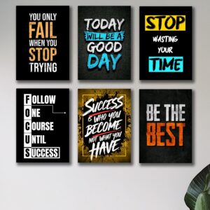 Set of 6 Premium Wall Art Photo Tiles – Modern Home Decor Sets 8x11