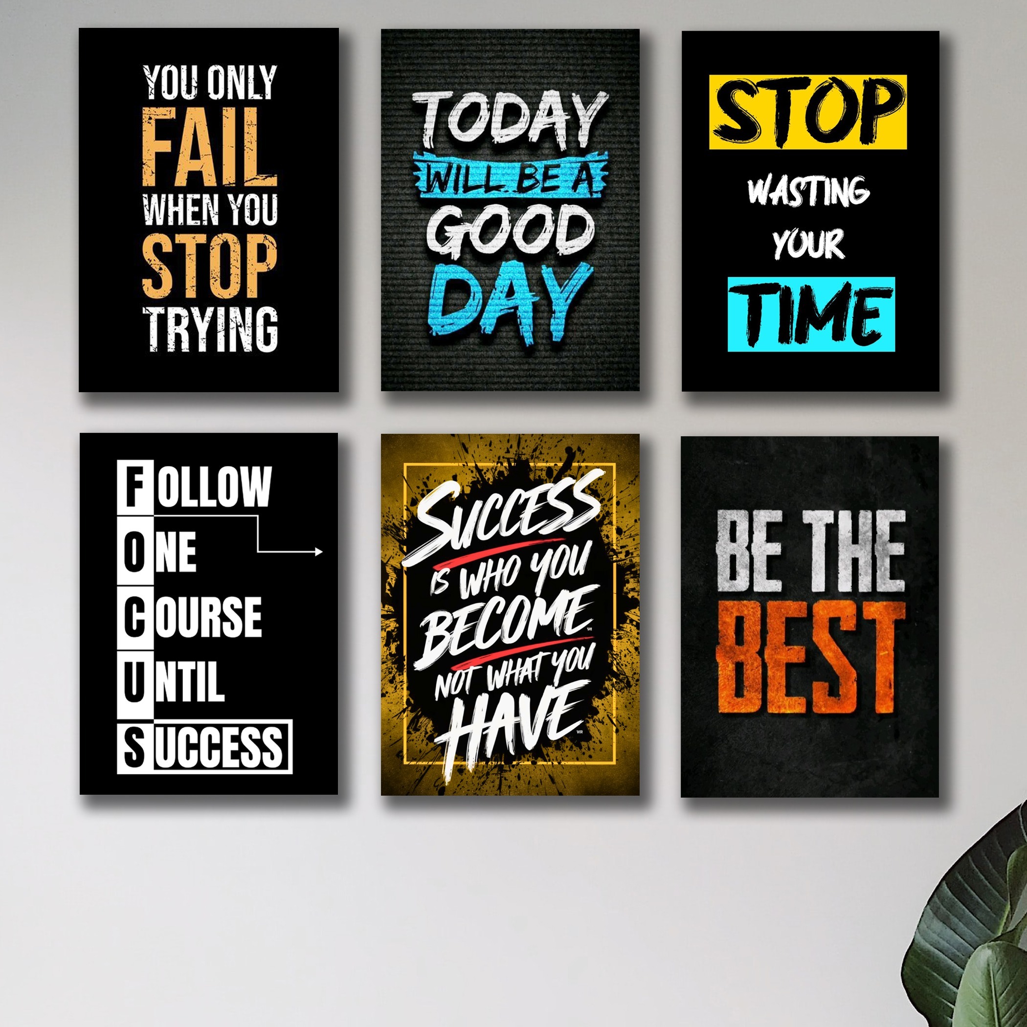Set of 6 Premium Wall Art Photo Tiles – Modern Home Decor Sets 8x11
