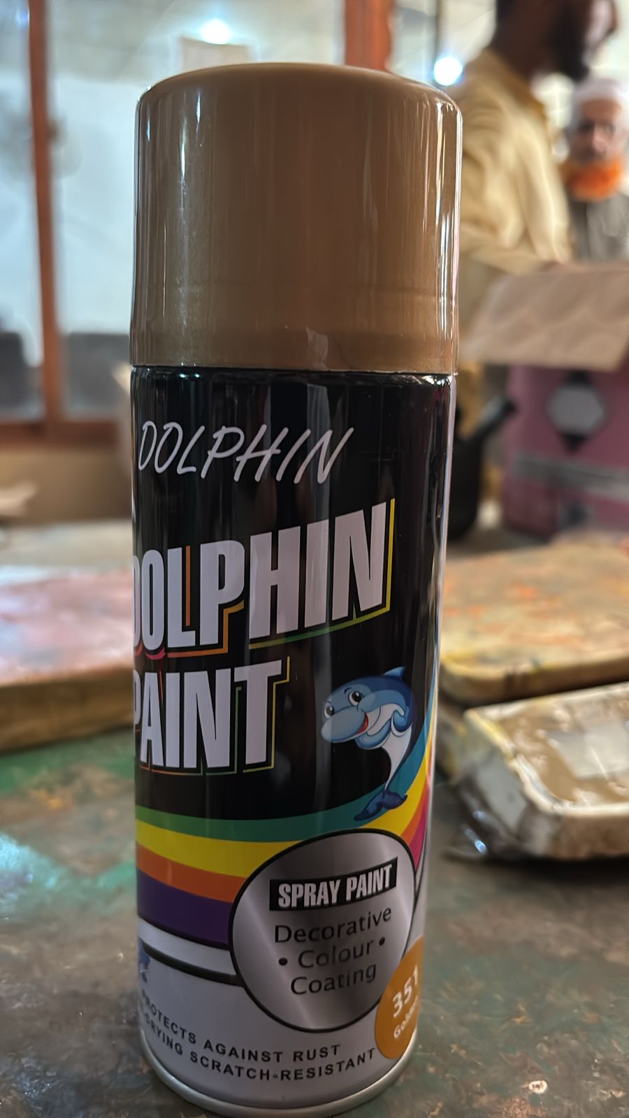 Dolphin Chrome Gold Spray Paint 300ml – High Shine Metallic Finish Spray - Image 5