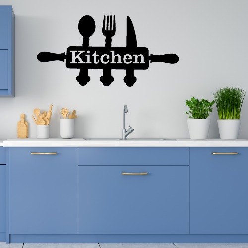 Stylish Kitchen Wall Decor Sign – Modern Utensil Design Wall Art for Dining & Cooking Space (5x12 inches) - Image 2