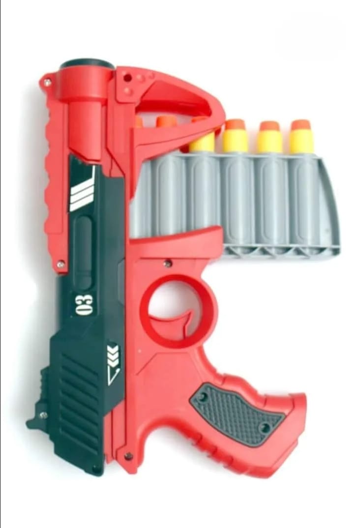 Nerf Gun 288-03 Soft Bullets Dart Blaster – Original Imported Multicolor Toy Gun for Kids (Random Color)