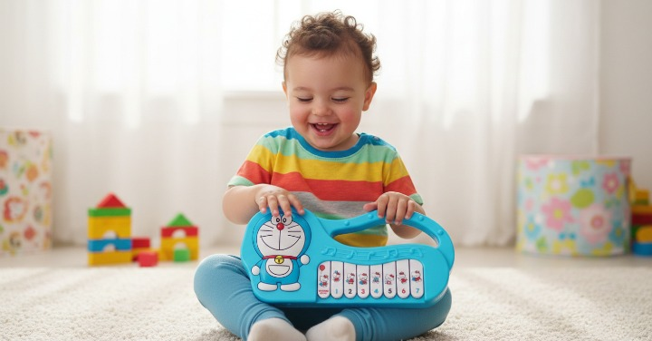Doraemon Musical Piano for Kids – Fun & Educational Piano Toy for Babies & Toddlers - Image 2