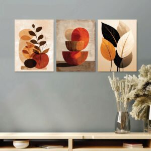 Set of 3 Premium Wall Art Photo Tiles – Modern Home Decor Sets 8x11