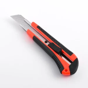All Purpose Cutter Knife With 5 Extra Blades Paper Plastic And Wood Cutting Tool 18mm Steel Blade Rubber Grip