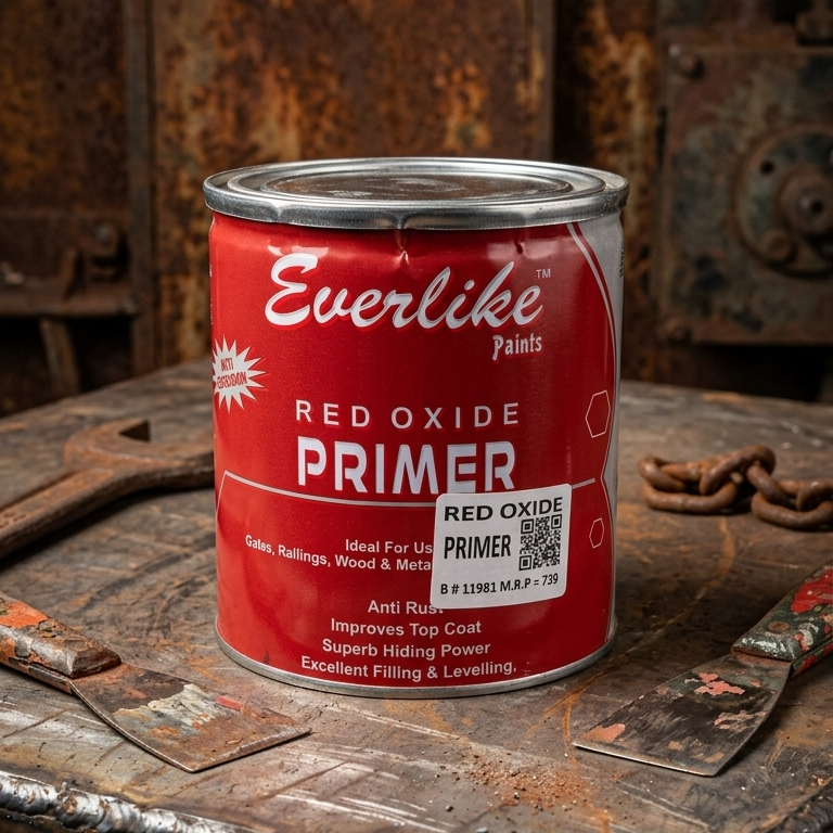 Everlike Red Oxide Primer 0.91 Liter – Anti Rust Metal & Wood Primer for Strong Base Coating - Image 2