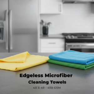 Edgeless Microfiber Cleaning Towels | 40×40 cm | 450 GSM | Ultra Soft & Durable ( Random Colour)
