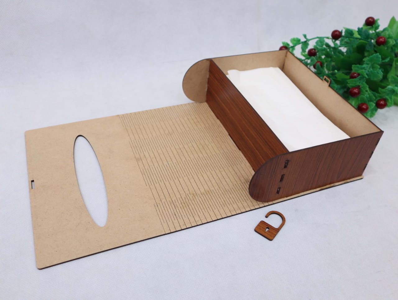 Plain Wooden Tissue Box Elegant Design Smooth Finish Easy Use Durable Construction For Home And Offices - Image 4