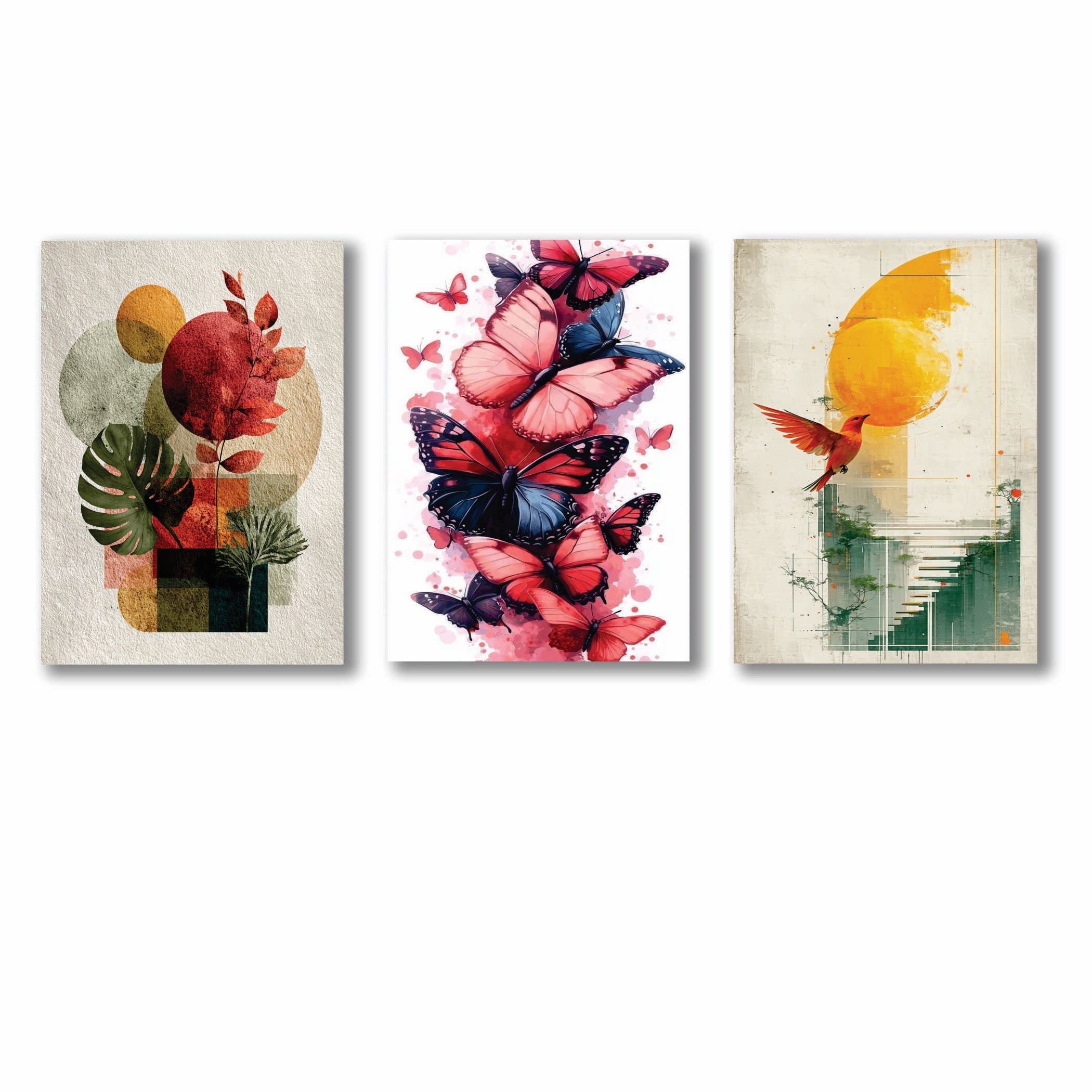 Set of 3 Premium Wall Art Photo Tiles – Modern Home Decor Sets - Image 2