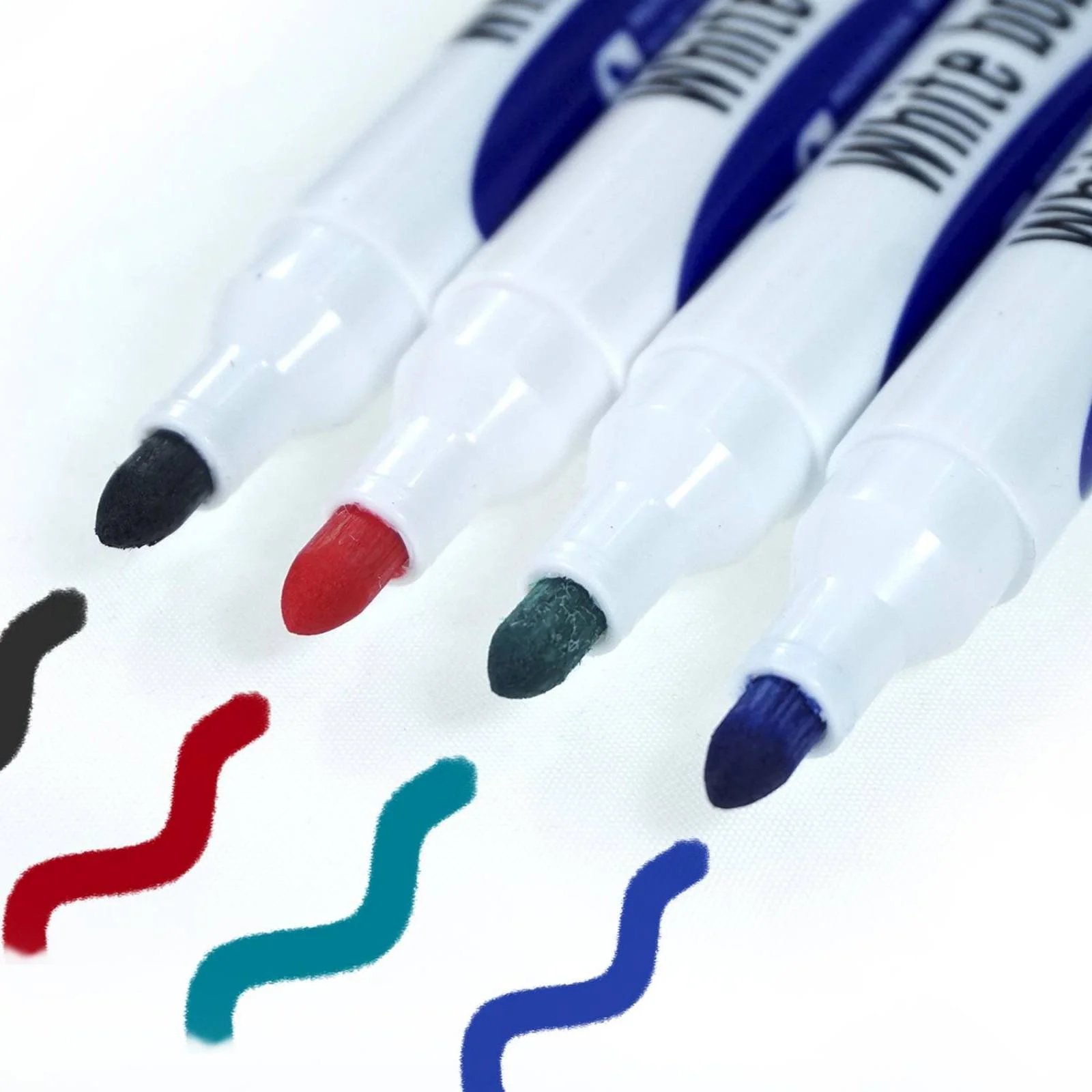 Dry Erase Whiteboard Markers Set – 4 Vibrant Colors with Duster, Refillable & Eco-Friendly, Perfect for Home, School, and Office - Image 2
