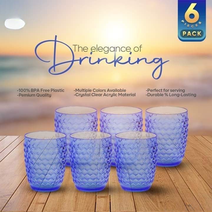 Premium Acrylic Drinking Glasses Set