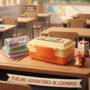 "Plastic Perfect: Durable Lunch Box for School, Work, or On-The-Go