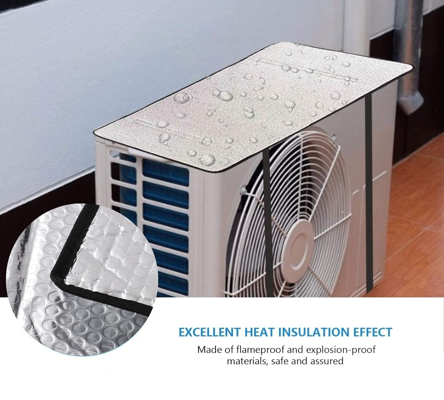 Premium Split AC Outdoor Unit Heat Insulation Sheet – Universal Sunshade Protective Roof & Sun Shield Cover | Without Clip - Image 2