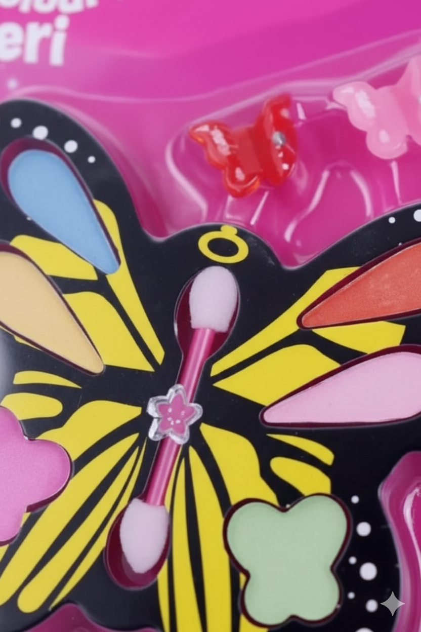 Mini Butterfly Makeup Kit for Kids – Fun Pretend Play Beauty Set - Image 5