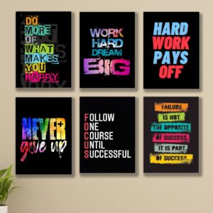 6 PC Wall Decor Cardboard Phototiles With Double Tape For Easy Back Sticking