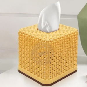 Rose Square Tissue Roll Box Plastic Decorative Tissue Holder For Home Office Kitchen And Bathroom (Random Color)
