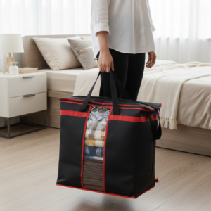 Large Storage Bag Organizers – Heavy-Duty Clothes & Blanket Storage Solution | Foldable, Spacious, Durable