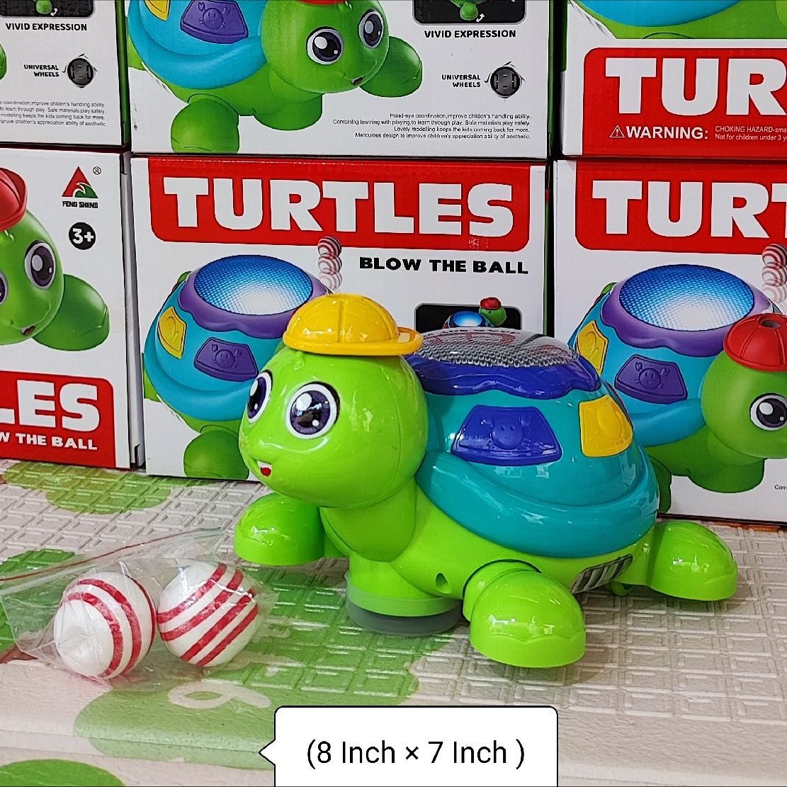 Blow the Ball Turtle Toy with Music & Lights – Fun Interactive Play for Kids - Image 3