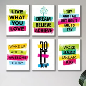 Set of 6 Premium Wall Art Photo Tiles – Modern Home Decor Sets 8x11