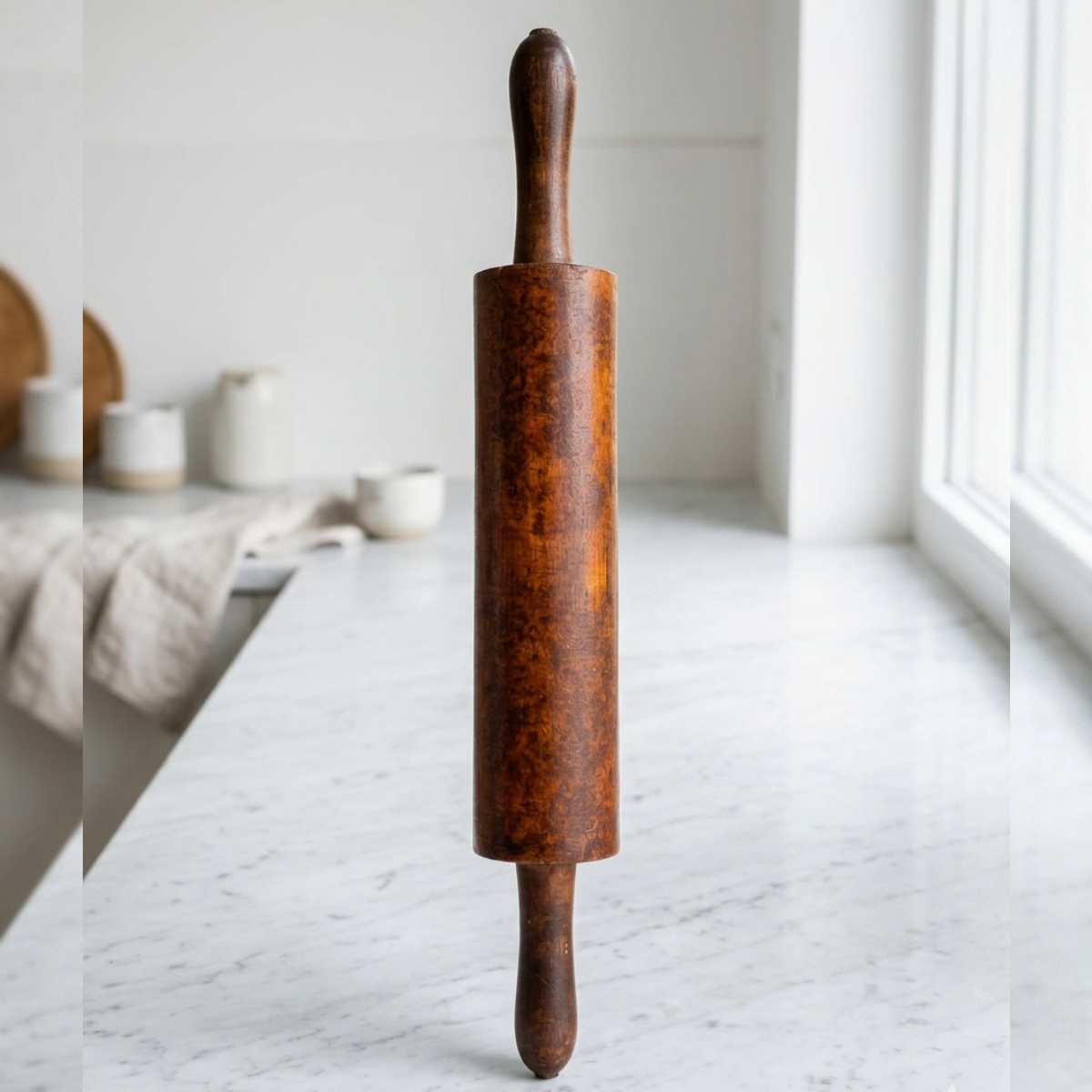 Revolving Wooden Balan – Premium Quality Finish Rolling Pin (15x9 Inch) - Image 3