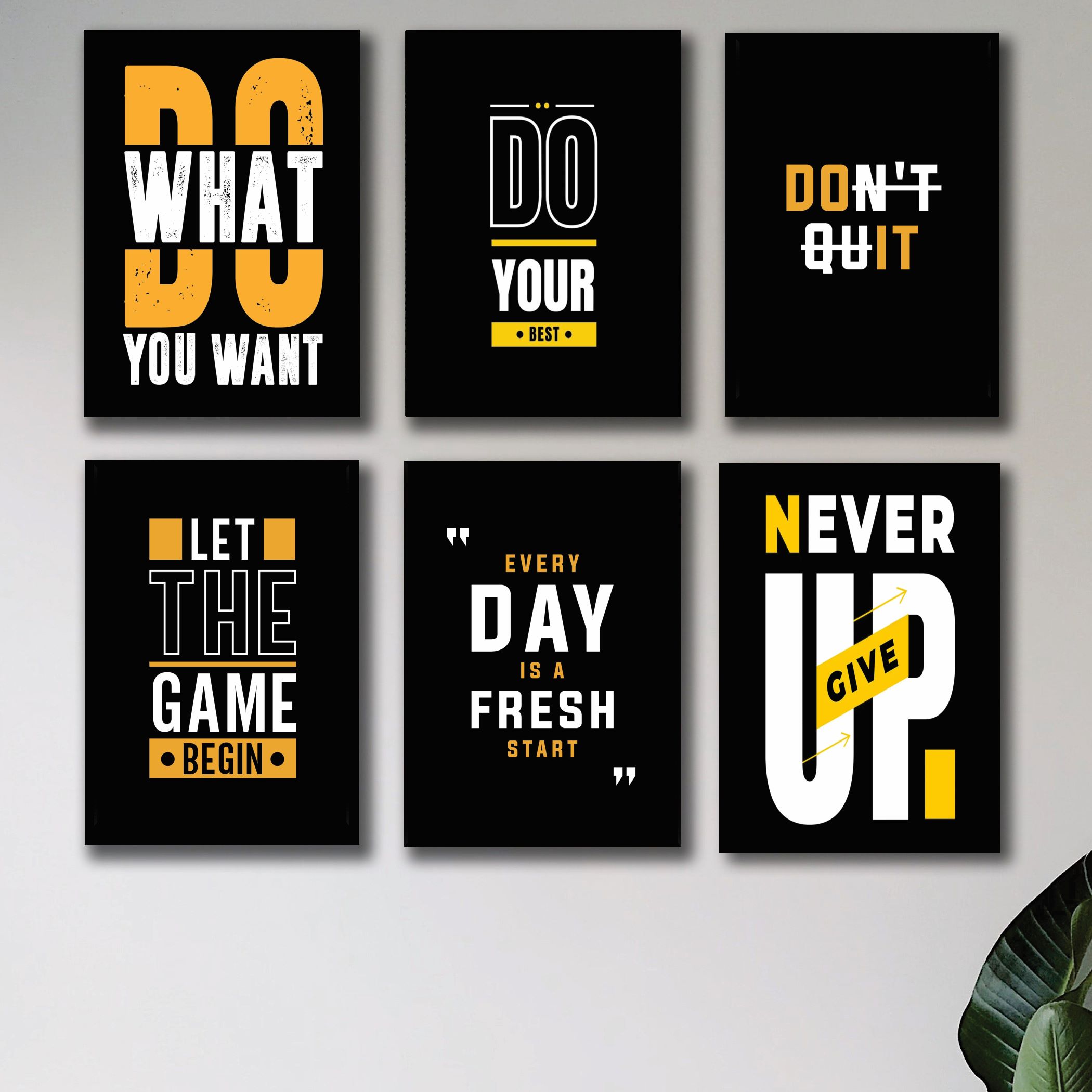 Set of 6 Premium Wall Art Photo Tiles – Modern Home Decor Sets 8x11
