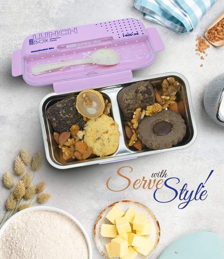 Stainless Steel Lunch Box Insulated Air Tight For Warm food - Easy to Clean & Carry" - Image 2
