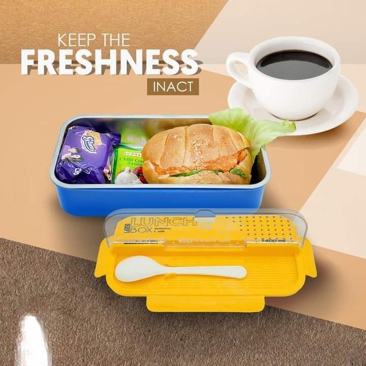 Stainless Steel Lunch Box Insulated Air Tight For Warm food - Easy to Clean & Carry" - Image 3