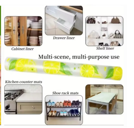 Waterproof Kitchen Mat Shelf Liner 45×150 – Easy To Clean, Oil Proof, Anti Slip Multipurpose Drawer And Shelf Cover (Random Color) - Image 4