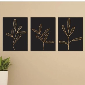 Set of 3 Wooden Photo Tile Wall Art Frames (8×11 Inches) – Premium MDF Spiritual Wall Décor with Easy Stick Back