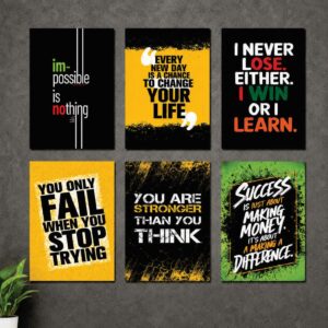 Set of 6 Premium Wall Art Photo Tiles – Modern Home Decor Sets 8x11