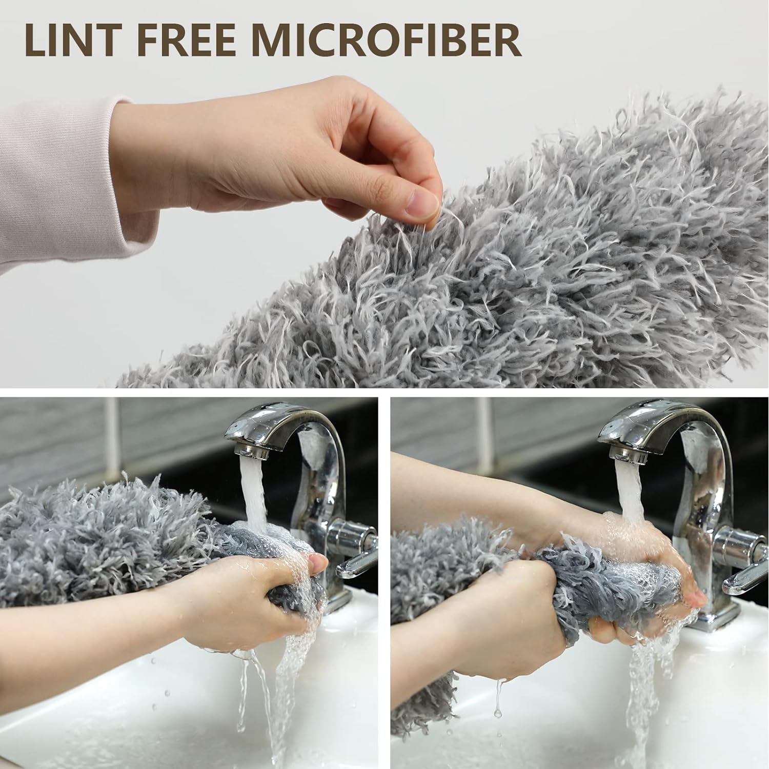 Grey Flexible Microfiber Duster – Bendable Long Reach Cleaning Brush for Home & Office - Image 5