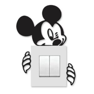 Miki Mouse Shape Wooden Wall Art – Cute Animal Design Decorative Wooden Piece For Home, Kids Room, Or Office Wall Decor (5 Inches)