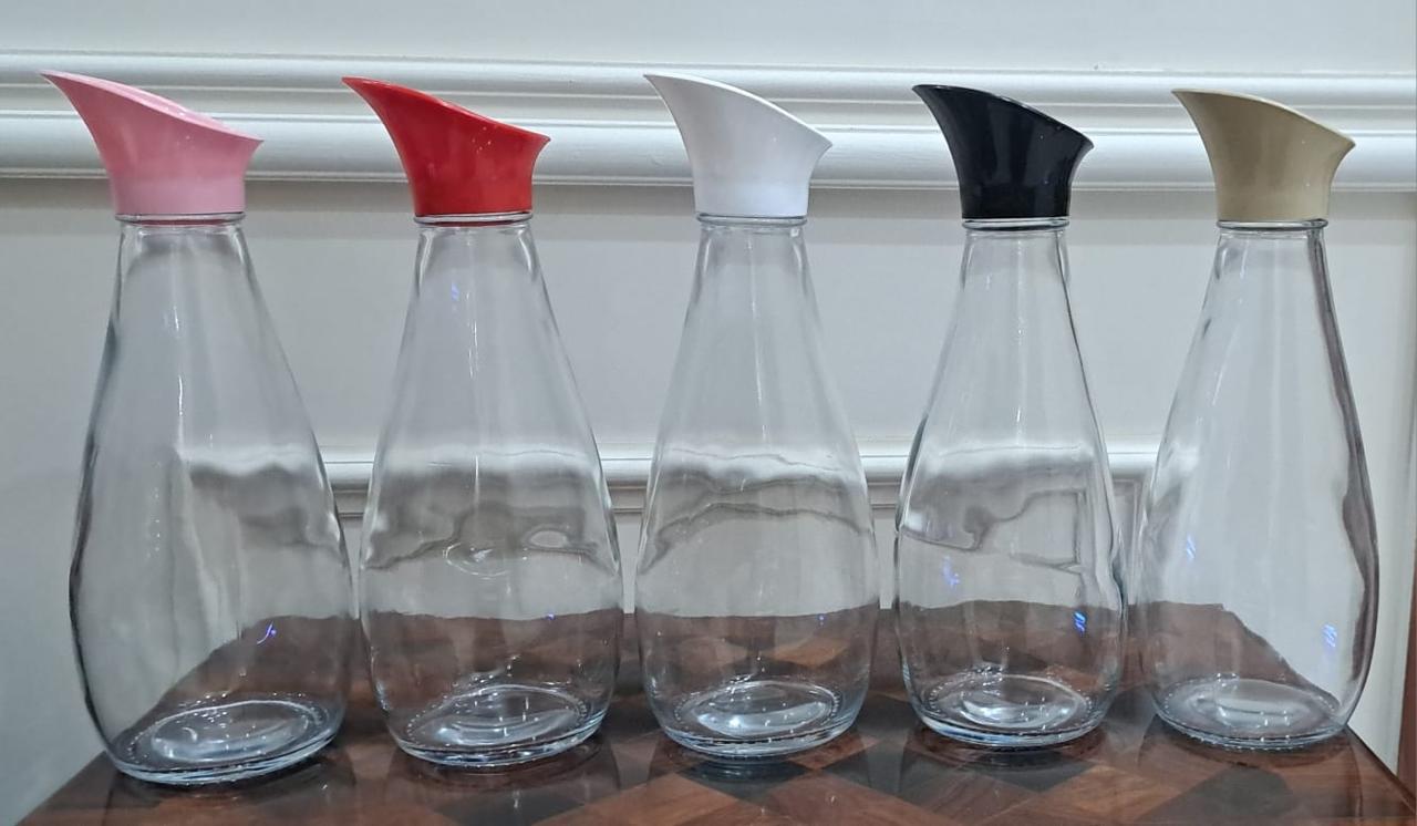 Turkish Style 1400 Ml Heavy Glass Bottle Elegant Durable Classic Design For Daily Use And Storage (Random Color Cap) - Image 4