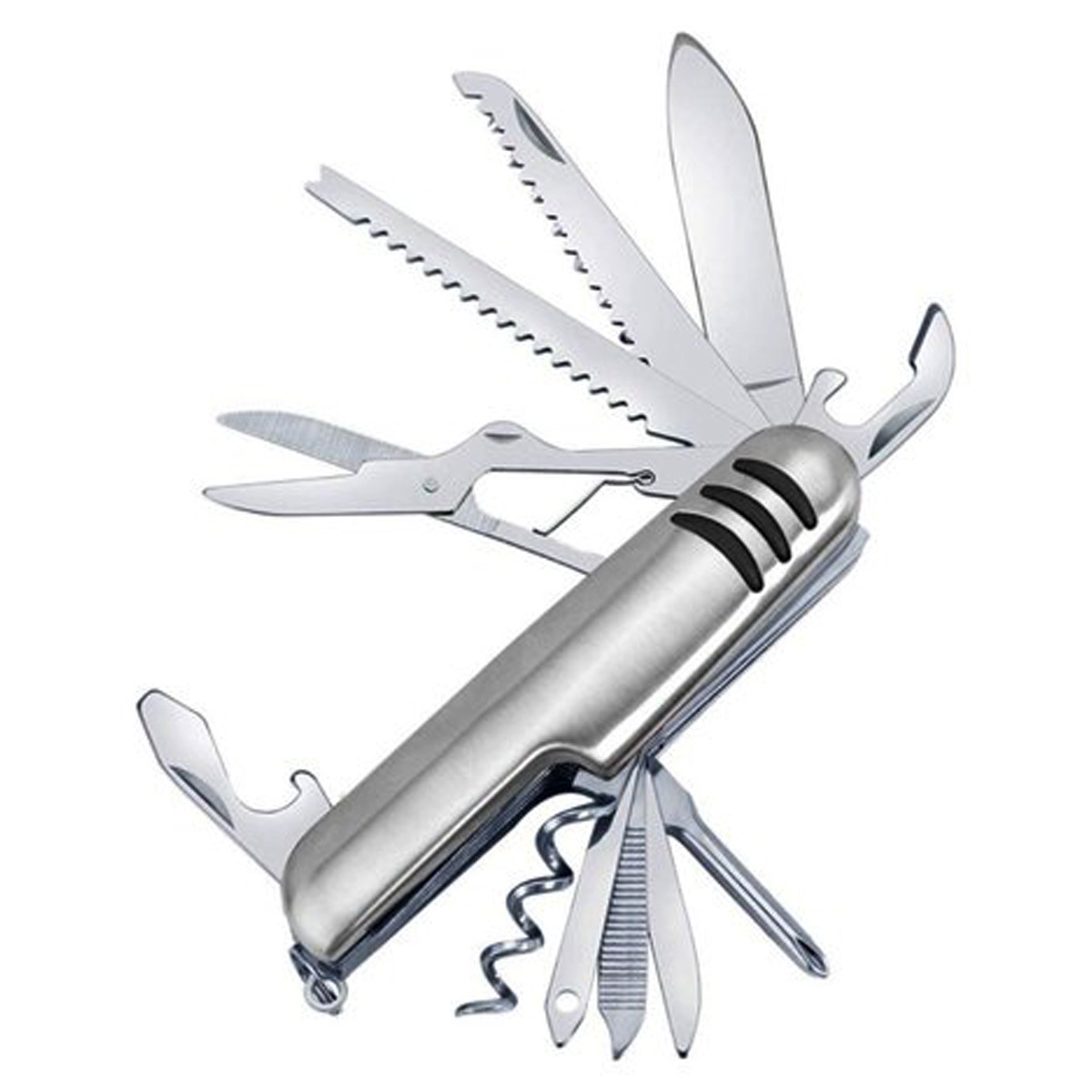7 In 1 Multifunctional Metal Keychain Stainless Steel Travel Tool With Good Finishing - Image 3