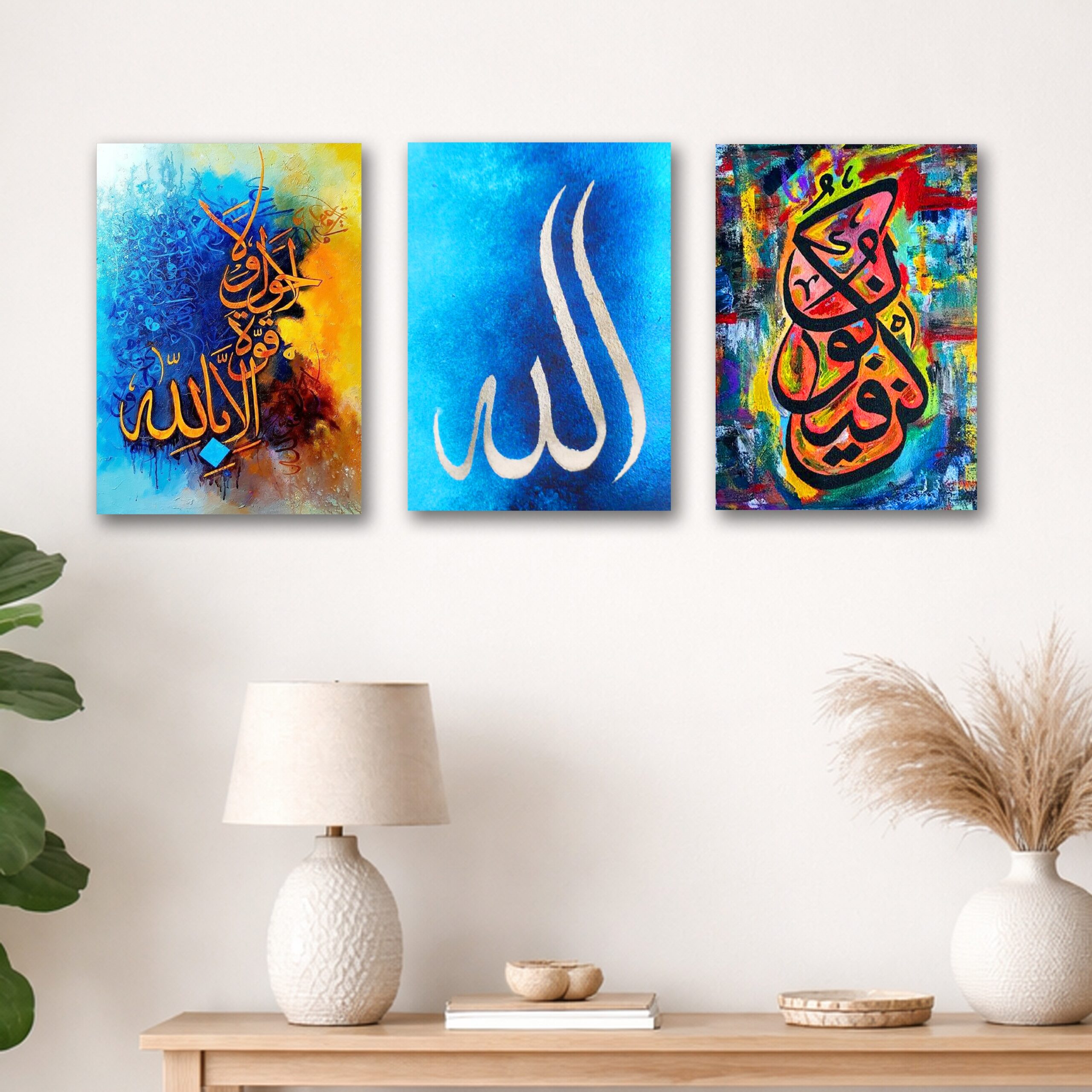 Set of 3 Premium Wall Art Photo Tiles – Modern Home Decor Sets 8x11